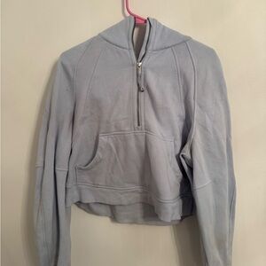 lululemon athletica Light Blue Half-Zip Hoodie